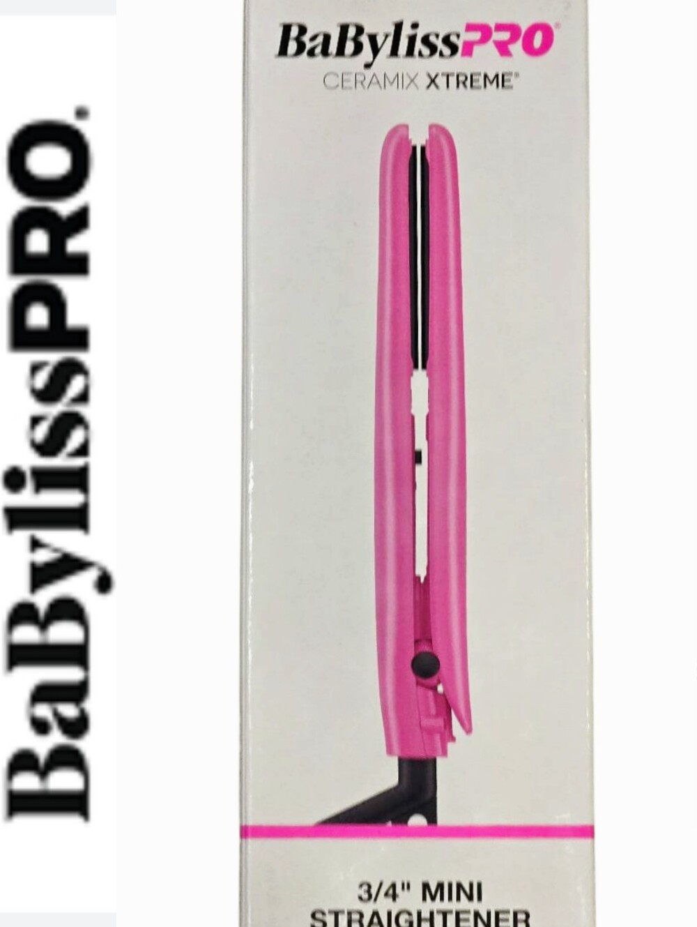 BaBylissPRO Ceramix Extreme 3/4" Mini Straightener- Pink